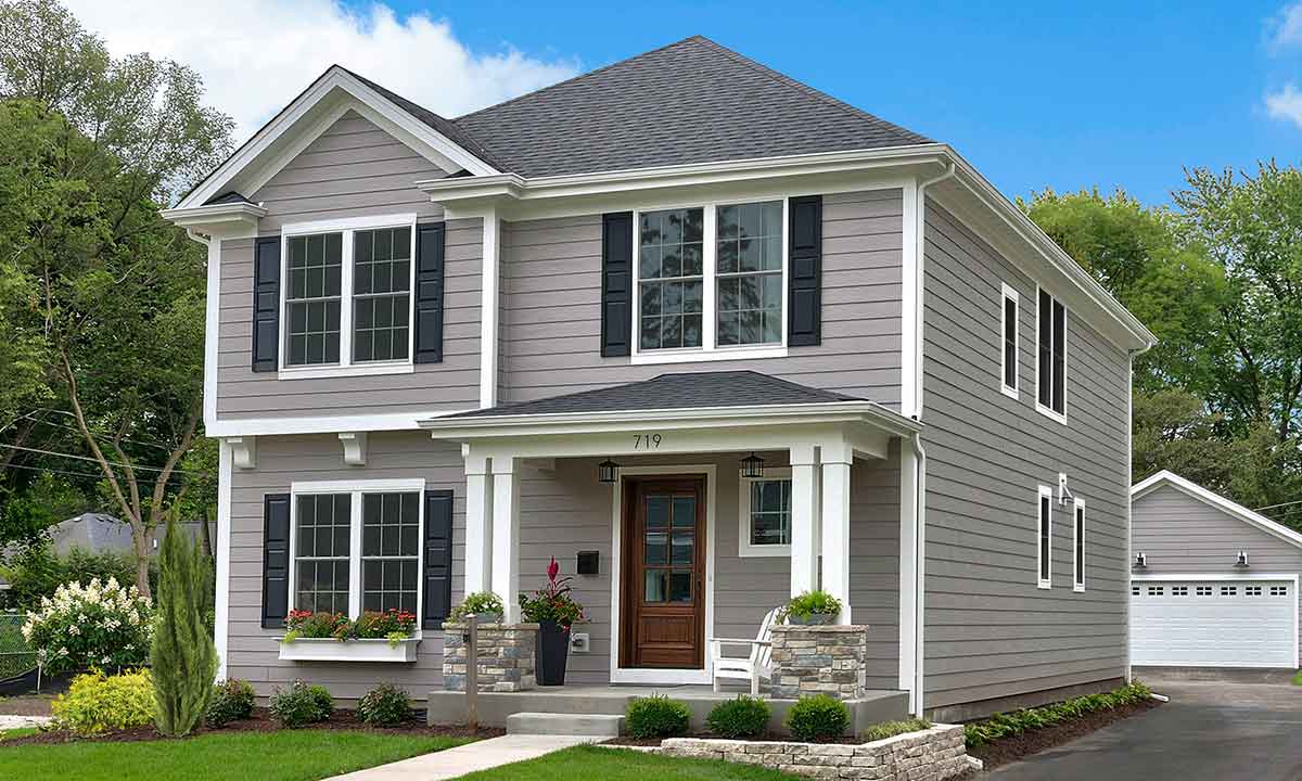 Exterior Trinity Window New Construction Home