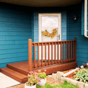 Screen Door with Fall Decoration